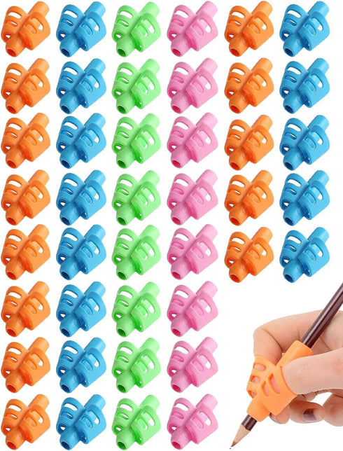JustBlanks 60 Pcs Pencil Grips for Kids Handwriting Pencil Holder for Kids