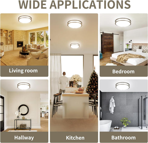 NEWKAZ 13Inch 36W 2 Packs, 5CCT 2700K 3000K 4000K 5000K 6500K, Dimmable Ceiling Light Fixtures LED Flush Mount Ceiling
