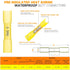 40 PCS 8 Gauge Heat Shrink Butt Connectors 8 AWG Yellow Pre-Insulated Marine Grade Insulated Butt Splice Connectors