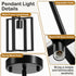 1-Light Pendant Light, Adjustable Height Farmhouse Pendant Light Fixtures, Black Hanging Light Fixture for Flat&Sloped