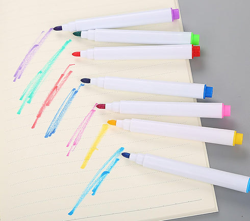 YIKANGHENG 40 Pcs Multicolour Permanent Dry Erase Wipable Markers with Blackboard Brush Sponge for Various Surfaces