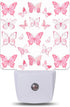 Pink Butterfly Night Light Plug Into Wall with Dusk to Dawn Sensor