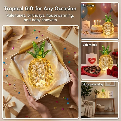 Pineapple Baby Night Light for Nursery, Battery Powered Pineapple Lamp for Home Living Room Bedroom Kitchen Office