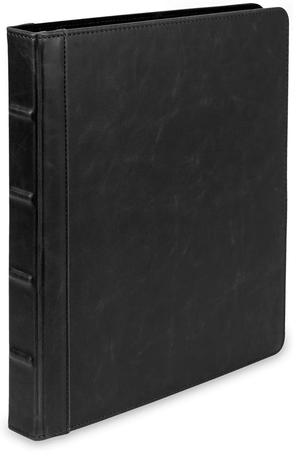 Samsill Vintage Hardback 3 Ring Leather Binder, Professional Organizer, 0.5 Inch Binder, Letter Size 8.5 x 11