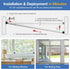 UIABOPZ 18"-50" Jammer, Sliding Door Security Bar, Adjustable Window Security Bars with Rubber Tips, Heavy Duty Door