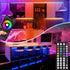 Dervacle 26ft, Battery Operated LED Strip Lights Color Changing RGB APP & Remote Control, Music Sync, USB Powered