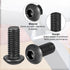 uxcell M6x12mm Button Head Hex Socket Cap Screw Bolt, Black, 50pcs