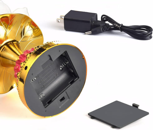 Omeet Colorful LED Lotus Buddhist Lamp, Gradient Buddha Light for Worship, Prayer and Display, Low Power Consumption