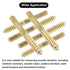 12 Pcs 5/16-18 x 3 Inch Hanger Bolts, Self-Tapping Double Headed Bolts for Wood Joint Furniture Accessories