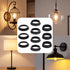Josojoou 10PCS E26/E27 34/40/40.5mm, Lamp Shade Ring, Three Sizes Lamp Parts, Black Lamp Shade Adapter Ring, Inner