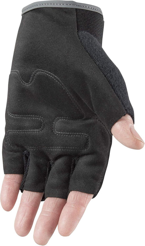 Wells Lamont Men's Fingerless Work Gloves, Extra Large Synthetic Leather Palm, Black 847
