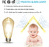 Dimmable Vintage Edison LED Bulb, Antique 40W Equivalent, E26 Light Bulb, 400 Lumens Warm White 2700K, Pack of 6