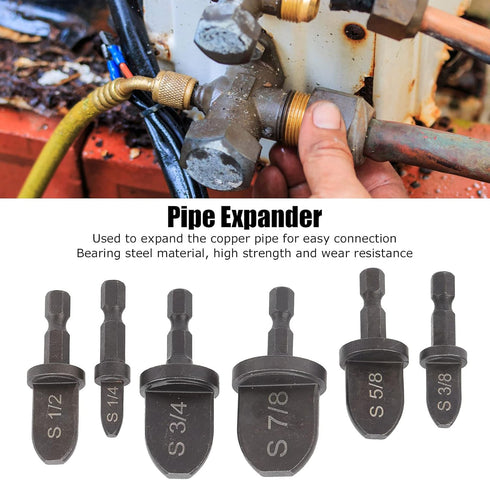 6Pcs Tube Expander Set for Air Conditioner Copper Pipes, Tube Cutter and Expanding Tool Kit