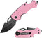 FLISSA Mini Folding Pocket Knife, 2.5-Inch Stainless Steel Drop Point Blade, EDC for Women with Bottle Opener