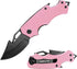 FLISSA Mini Folding Pocket Knife, 2.5-Inch Stainless Steel Drop Point Blade, EDC for Women with Bottle Opener