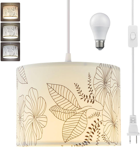 CCKZQYR Plug in Pendant Light, 15 FT Hanging Lamp with Plug in Cord,