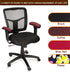 Trycooling 2 Pcs Polyester Removable Machine Washable Office Chair Armrest Slipcovers (Black)