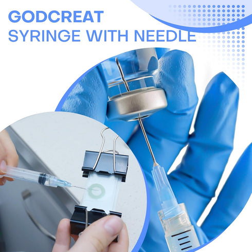 3ml Syringes with 23 Gauge 1 Inch Needles, Luer Lock Disposable, Individually Packaged of 100
