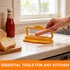 Kukyller 8.27in Hot Dog Slicing Tool, Stainless Steel Sausage Cutter Hot Dog Slicer Sausage Cutter Hotdog Sausage