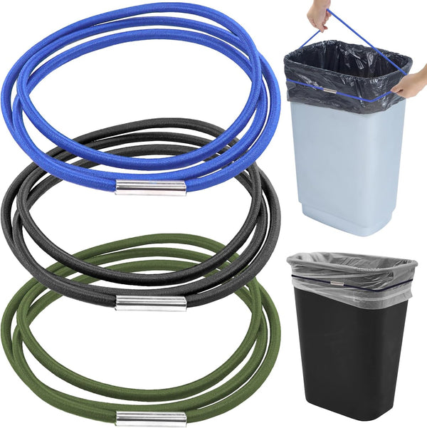 ZNBSIXP Trash Can Rubber Bands Set of 3,Garbage Can Bands Elastic for 13