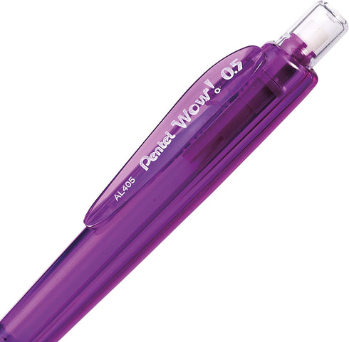 Pentel Wow Mechanical Pencil, 0.5mm, Violet Barrel, Box of 12