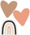 Schoolgirl Style Simply Stylish 36-Piece Heart and Boho Rainbow Bulletin Board Cutouts, Boho Hearts and Boho Rainbow Cutouts for Bulletin Board, Boho Rainbow Classroom Décor by Schoolgirl Style
