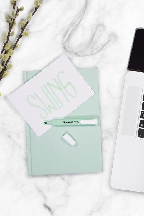 STABILO Highlighter swing cool Pastel - Assorted colors - Wallet of 4