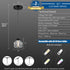 1-Light Weesalife Crystal Chandeliers for Dining Room Lights Fixture Over Table, Black Modern Pendant Light