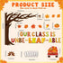 Pasimy 96 Pcs Fall Bulletin Board Decorations - Thanksgiving Classroom Cardboard Cutouts for Autumn Harvest Decor
