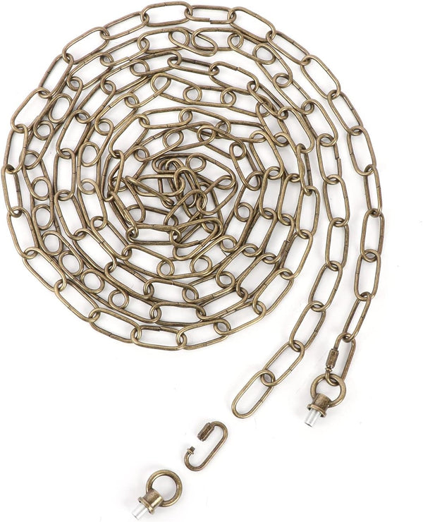 Giluta 19 Feet Heavy Duty Chandelier Chain, Antique Bronze Pendant Light Fixture