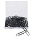 Tupalizy 2 Inch Large Smooth Paperclips, 60PCS Decorative Memo Note Clips for Document Organizing (Black)