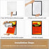 PUJIANG 11" 17" 6Pack) x Self-Adhesive Magnetic Display Frame, Double Sided Window Magnetic Sign Holder with Clear PVC