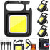 Keychain Flashlights Cob Work Light with 4 Light Modes, Small Emergency Light with Folding Bracket Bottle Opener