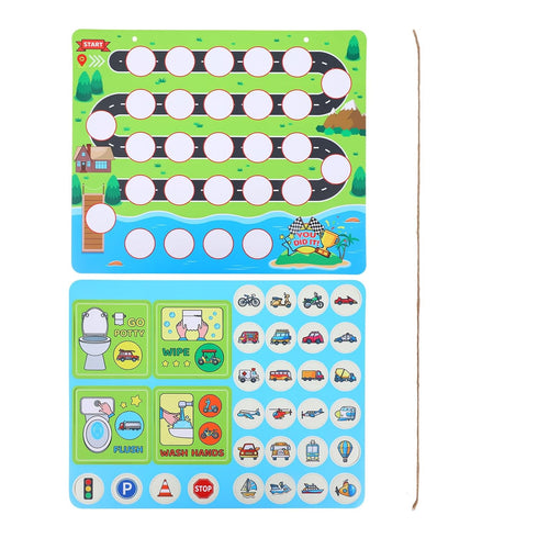 Penitue Magnetic Car Potty Training Chart Set, 25x30cm/9.84x11.81in Reusable Potty Training Chart with