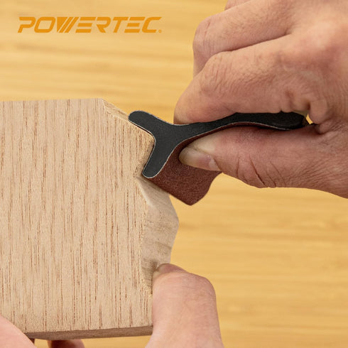 POWERTEC 71620 21-Profile Contour and Angle Sanding Grip Pack - 11pc Set for Woodworking