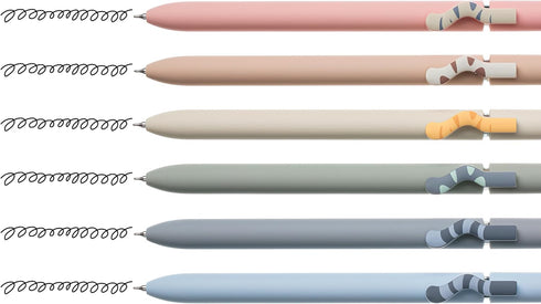 Mr. Pen Retractable Gel Pens, 6 Pack, Black Ink, Cat's Tail Fine Point 0.5mm Aesthetic Pens for Journaling