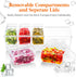 5x20 oz 39 x13cm/15x5 Lifewit Ice Chilled Condiment Caddy with Containers, Condiment Server with Separate Lid, Serving