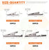 160Pcs Metal Alligator Clips Assortment Kit, 28mm 35mm 45mm 53mm Small Silver Clips for Battery Test Lead