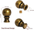 MA&J Finial-2 Pack, Ball Lamp Solid Finials for Lamps, Lamp Shade Screw Caps, Decorative LampShade Tops Knob for Table