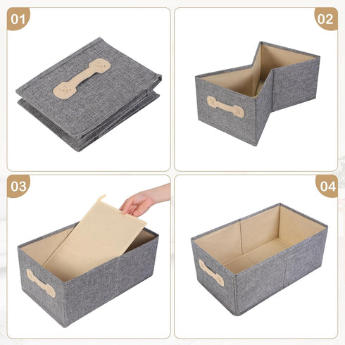 Stackable Storage Bins with Lids, 1 Pack Foldable Closet Organizer for Clothes