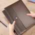 VANRA 5 Pieces A4 Envelopes Folders, Document Organizer with Snap Button Closure, A4 Letter Size, Brown
