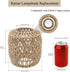 RTNLIT 7.08" D7.48" Handmade Woven Lampshade Replacement H, Retro Boho Rattan Lamp Shade for Table Floor Pendant Light