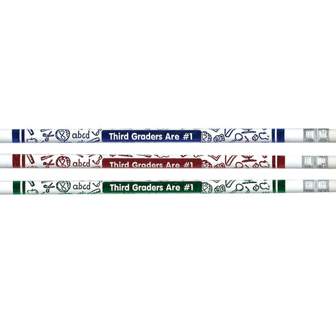 JRM7863B 3rd Graders are #1 Pencils, 0.5" Height, 2.5" Wide, 8" Length (12 Count)