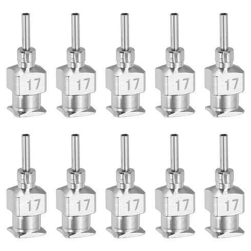 PATIKIL 10 Pcs 17G Bent Blunt Tip Dispensing Needles for Liquid Inks and Adhesives