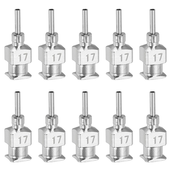 PATIKIL 10 Pcs 17G Bent Blunt Tip Dispensing Needles for Liquid Inks and Adhesives