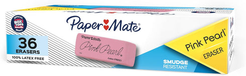 Paper Mate Pink Pearl Erasers, Small, 36 Count