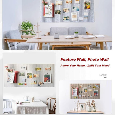 Large Felt Wall Tiles Cork Boards - 47"x35" Bulletin Board Tiles for Home Decor, 12-Pack, Black
