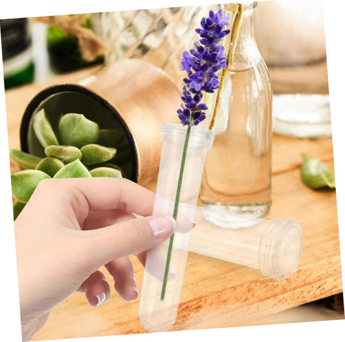 50-Pack Plastic Floral Tubes for Fresh Flower Arrangements - Ideal for Carnations