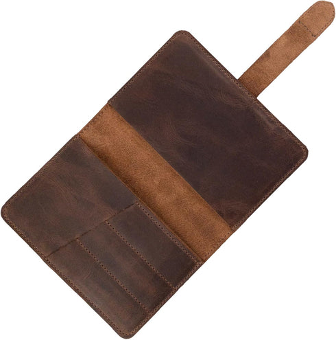 Rustic Cover for Field Notes, 3.5 x 5.5 in. Notebook not Included, Full Grain Leather, Handmade, Bourbon Brown