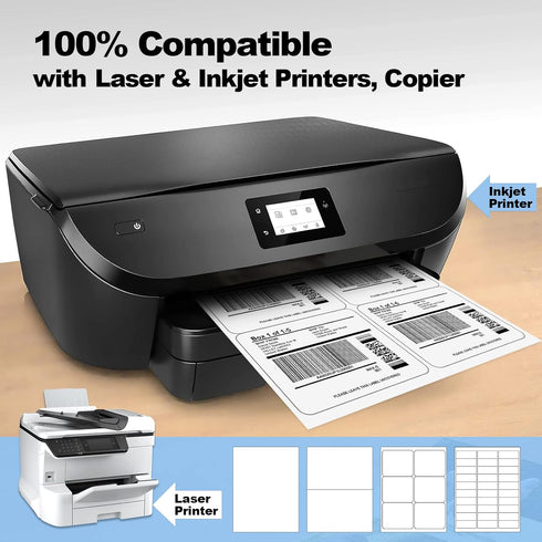 Risepekt 600 6 Labels,4" 3-1/3" 100 6 6 Pcs Up x Shipping Address Labels for Laser & Inkjet and Copier Printer, Sheets